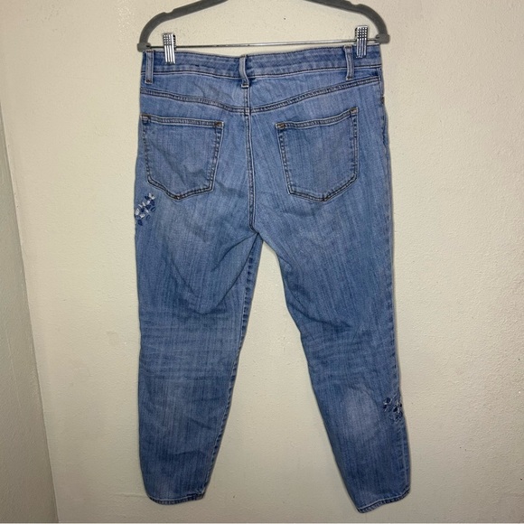 Talbots Flawless Girlfriend Cropped Embroidered Jeans Size 6 - Picture 5 of 5